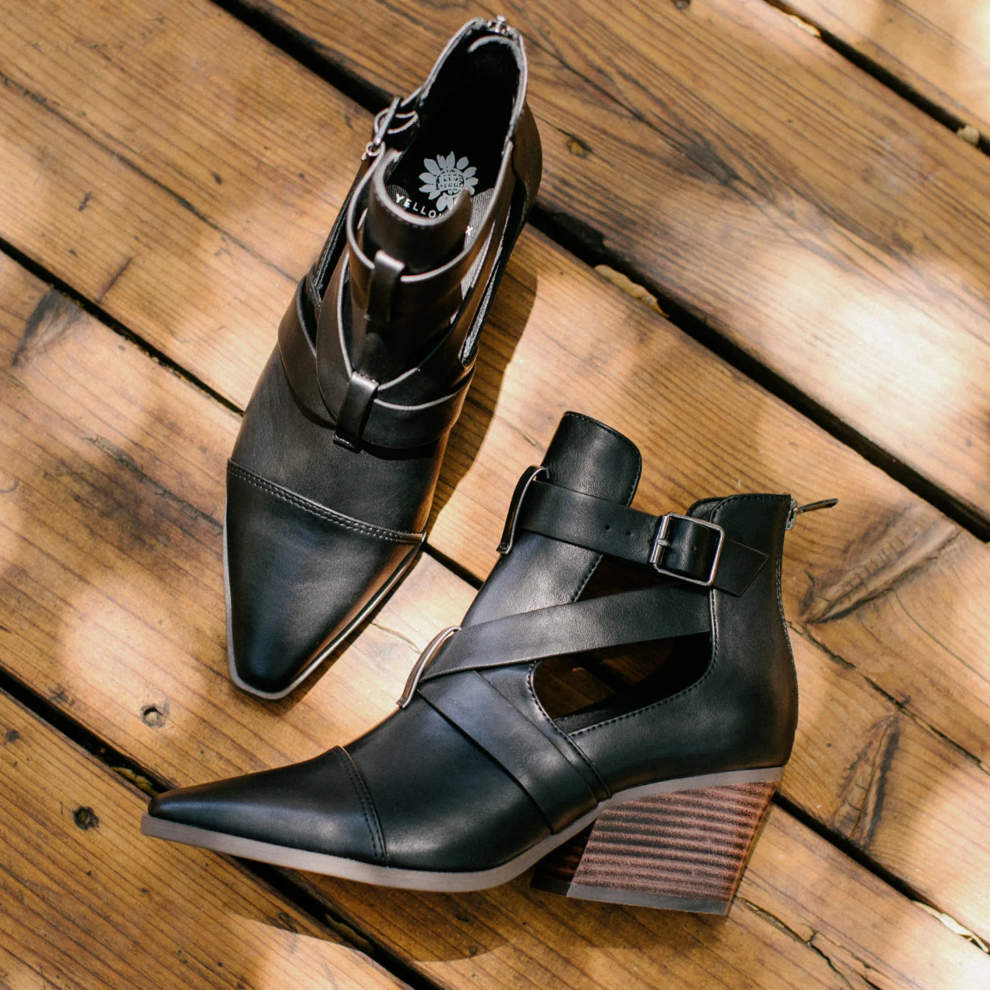 Women Yellow Box Boots & Booties>Canoly Cut-Out Bootie