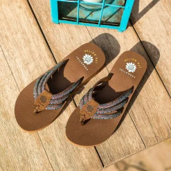 Women Yellow Box Flip Flops><noscript><img width=