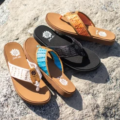 Women Yellow Box Flip Flops><noscript><img width=