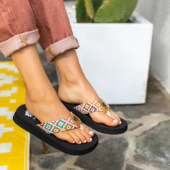 Women Yellow Box Flip Flops><noscript><img width=