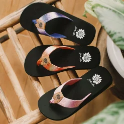 Women Yellow Box Flip Flops><noscript><img width=