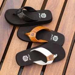 Women Yellow Box Flip Flops><noscript><img width=