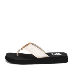 Women Yellow Box Flip Flops>Fortina