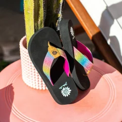 Women Yellow Box Flip Flops><noscript><img width=