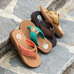 Women Yellow Box Sandals><noscript><img width=