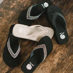 Women Yellow Box Flip Flops><noscript><img width=