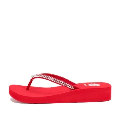 Women Yellow Box Heels & Wedges>Jello Rhinestone Sandal