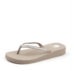 Women Yellow Box Heels & Wedges>Jello Rhinestone Sandal