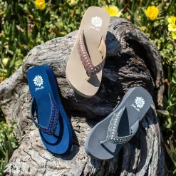 Women Yellow Box Flip Flops><noscript><img width=