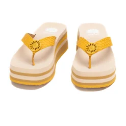 Women Yellow Box Heels & Wedges><noscript><img width=