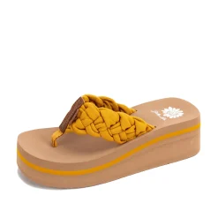 Women Yellow Box Flip Flops>Karnika Platform Sandal