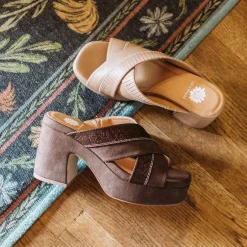 Women Yellow Box Heels & Wedges><noscript><img width=