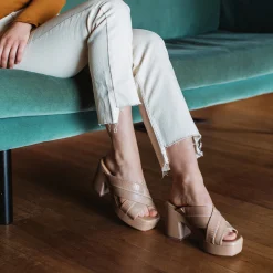 Women Yellow Box Heels & Wedges><noscript><img width=