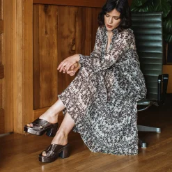 Women Yellow Box Heels & Wedges><noscript><img width=