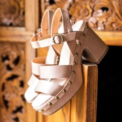 Women Yellow Box Heels & Wedges><noscript><img width=