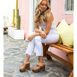 Women Yellow Box Heels & Wedges><noscript><img width=