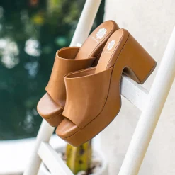 Women Yellow Box Heels & Wedges><noscript><img width=