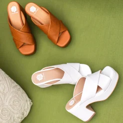 Women Yellow Box Heels & Wedges><noscript><img width=