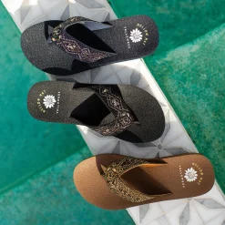 Women Yellow Box Flip Flops><noscript><img width=