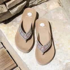 Women Yellow Box Heels & Wedges><noscript><img width=