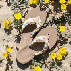 Women Yellow Box Flip Flops><noscript><img width=