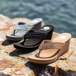 Women Yellow Box Heels & Wedges><noscript><img width=