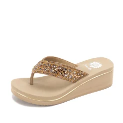 Women Yellow Box Flip Flops>Srida Wedge Sandal