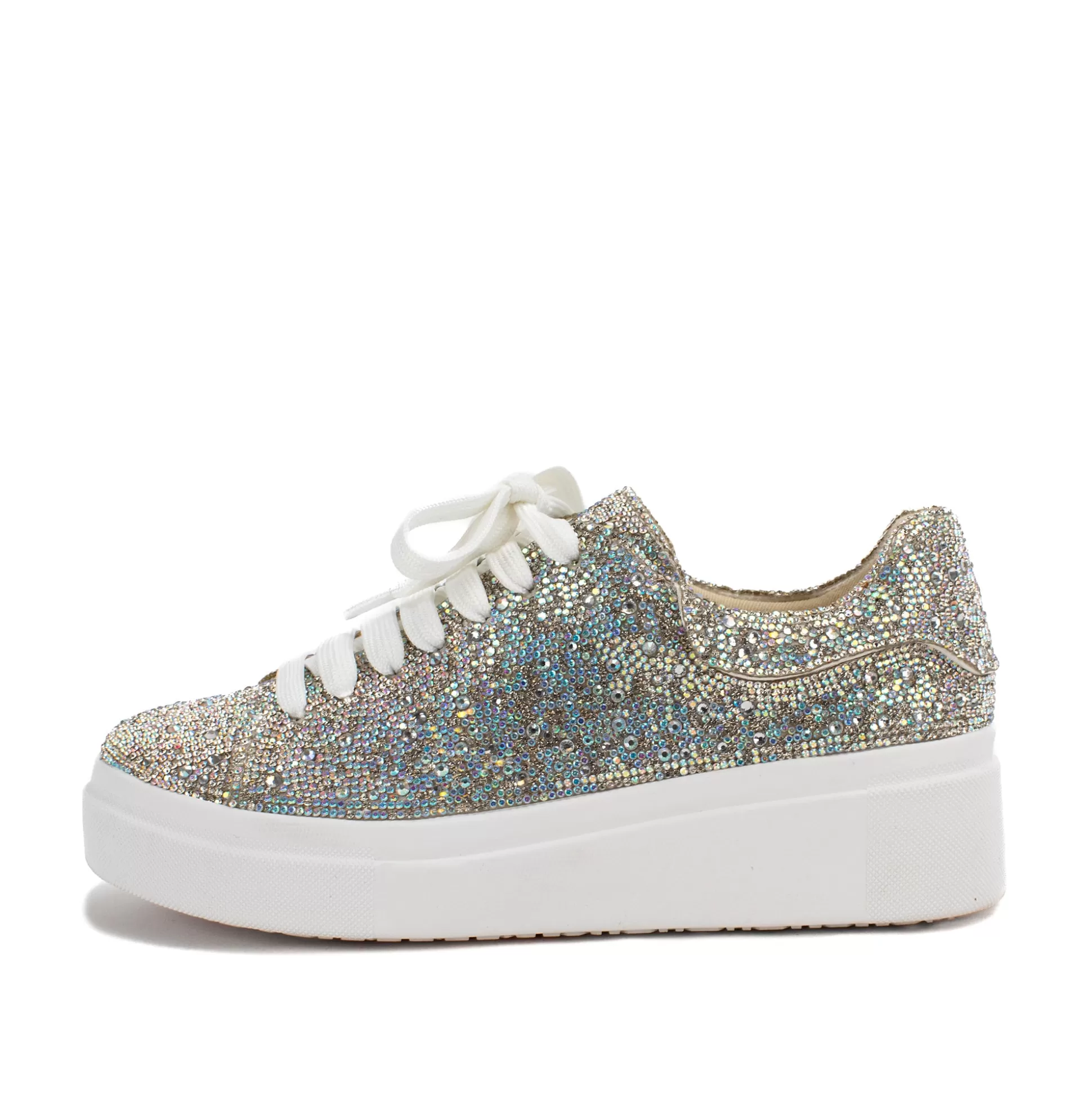 Shop Yellow Box Eraya Rhinestone Sneaker Clear