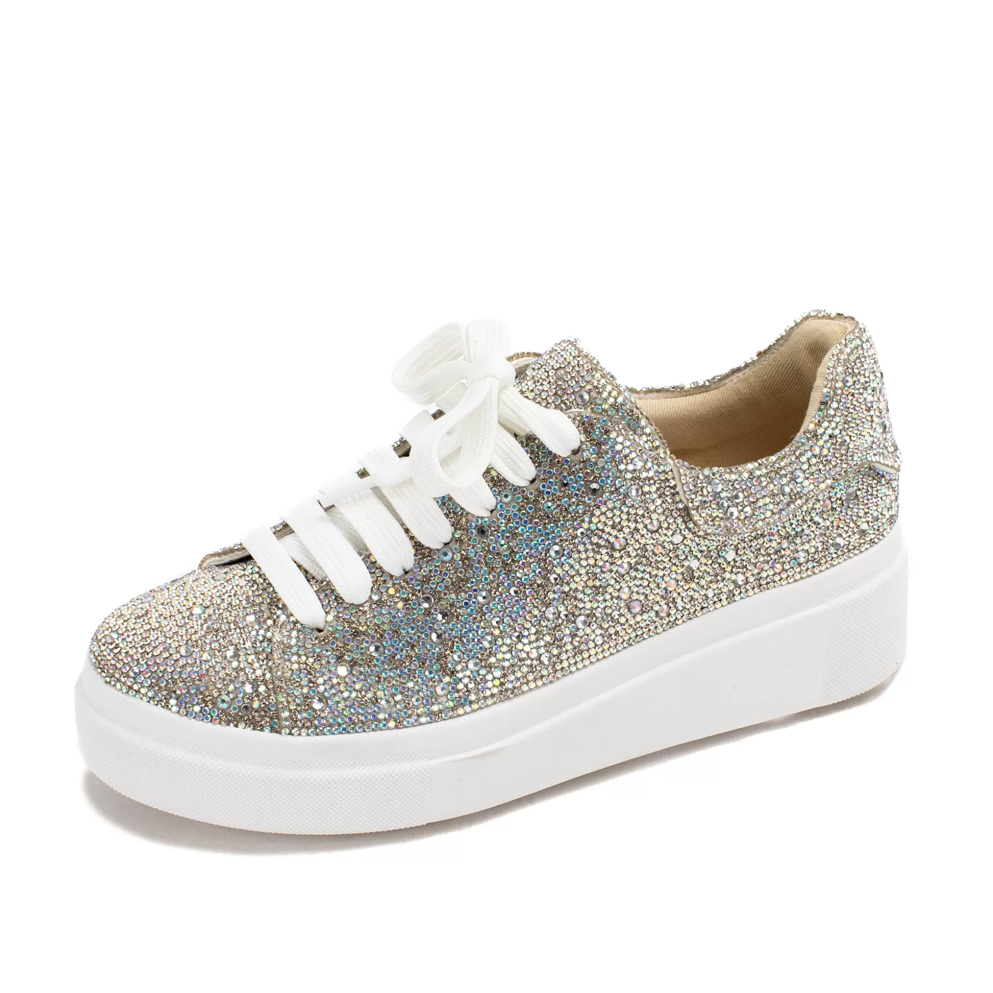 Shop Yellow Box Eraya Rhinestone Sneaker Clear