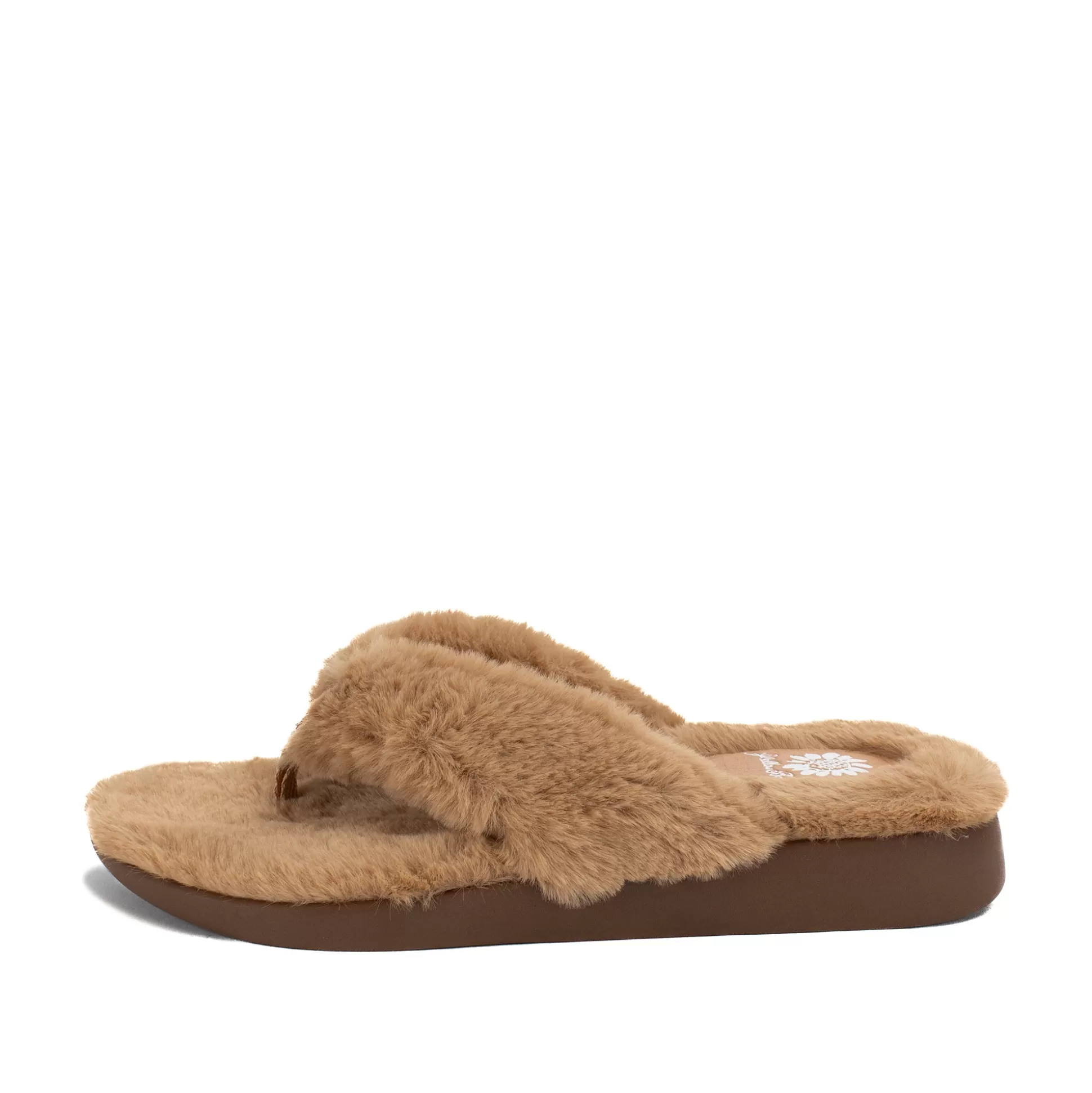 Shop Yellow Box Gingi Fur Sandal