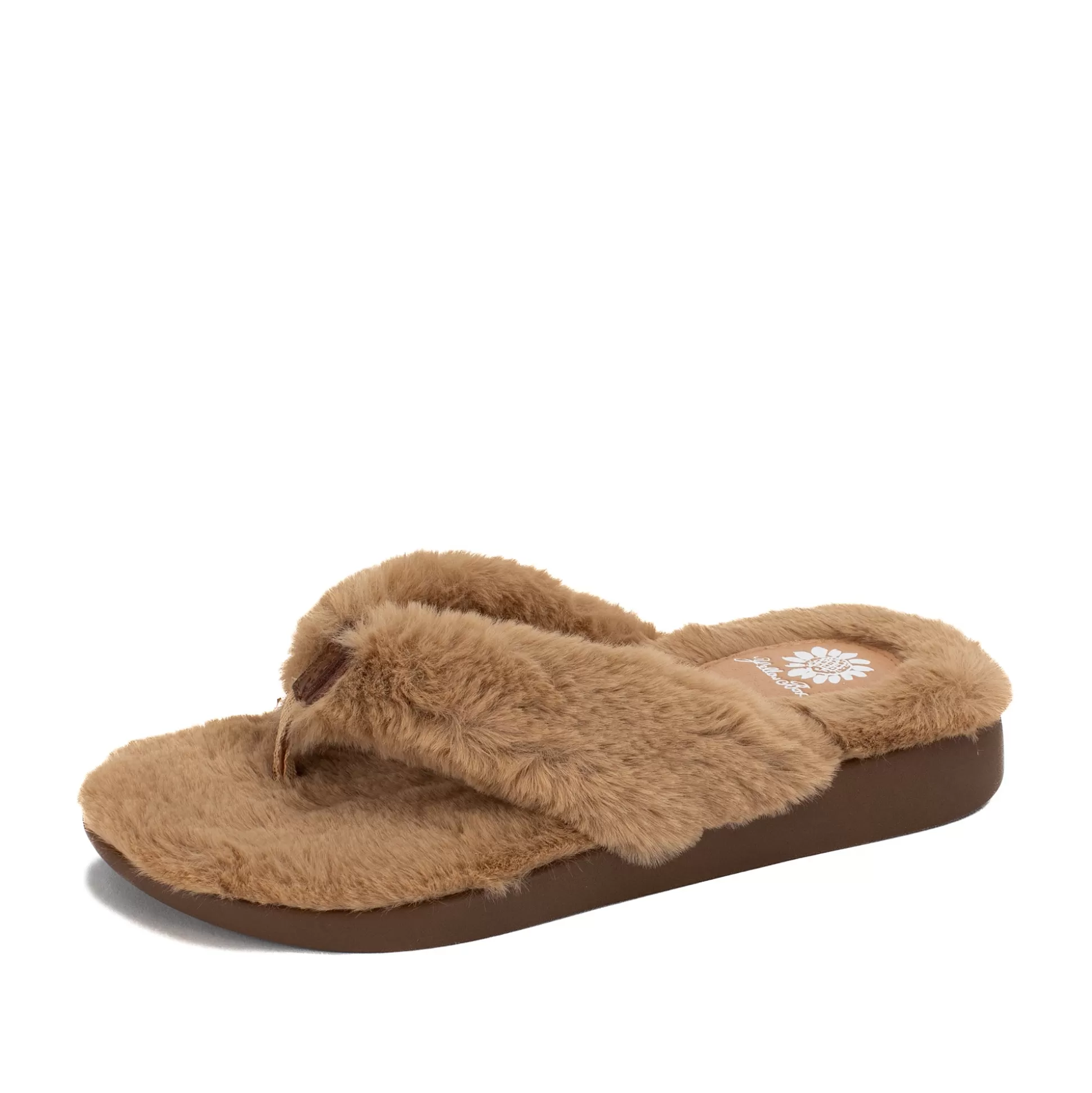 Shop Yellow Box Gingi Fur Sandal