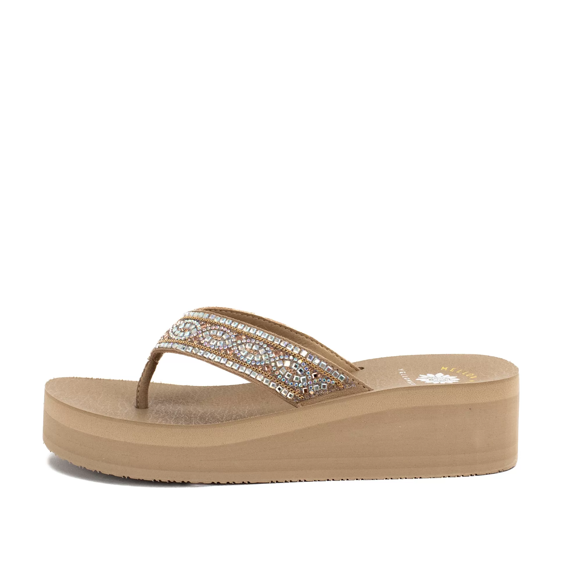 Cheap Yellow Box Pixel Flatform Sandal