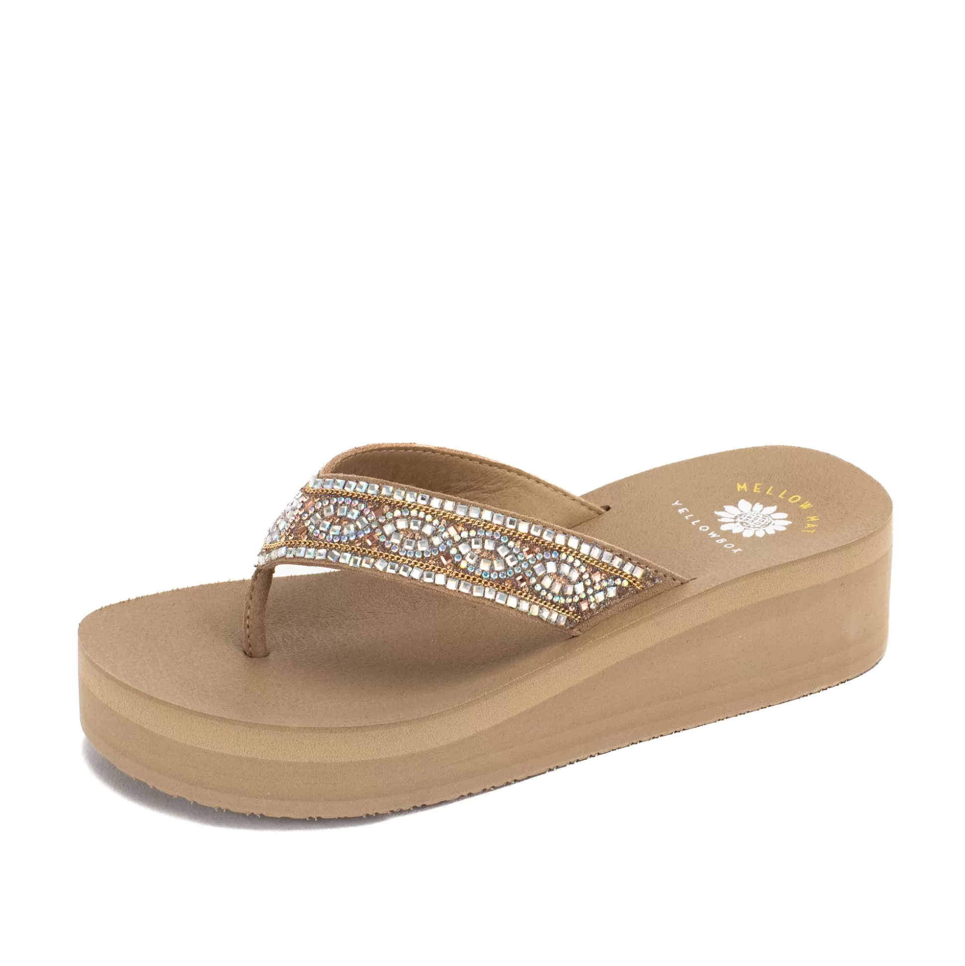 Cheap Yellow Box Pixel Flatform Sandal