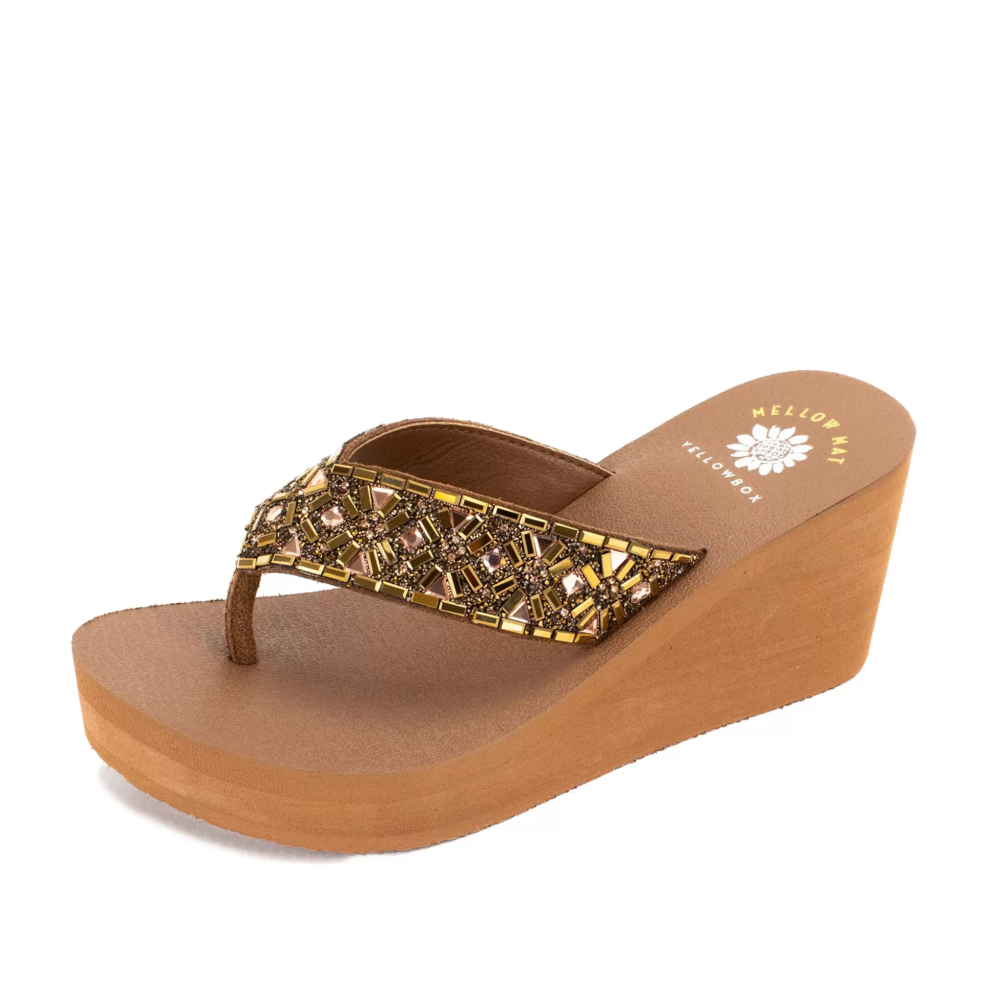 Hot Yellow Box Whittier Wedge Sandal